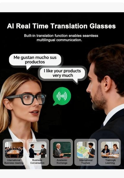 Gafas inteligentes con Cámara HD, Bluetooth  y AI
